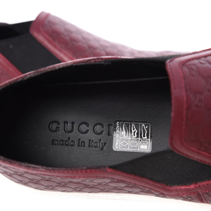 Gucci Soft Microguccissima Leather Mens Slip On Sneakers 7 Rosso Nero Black 7 of 12