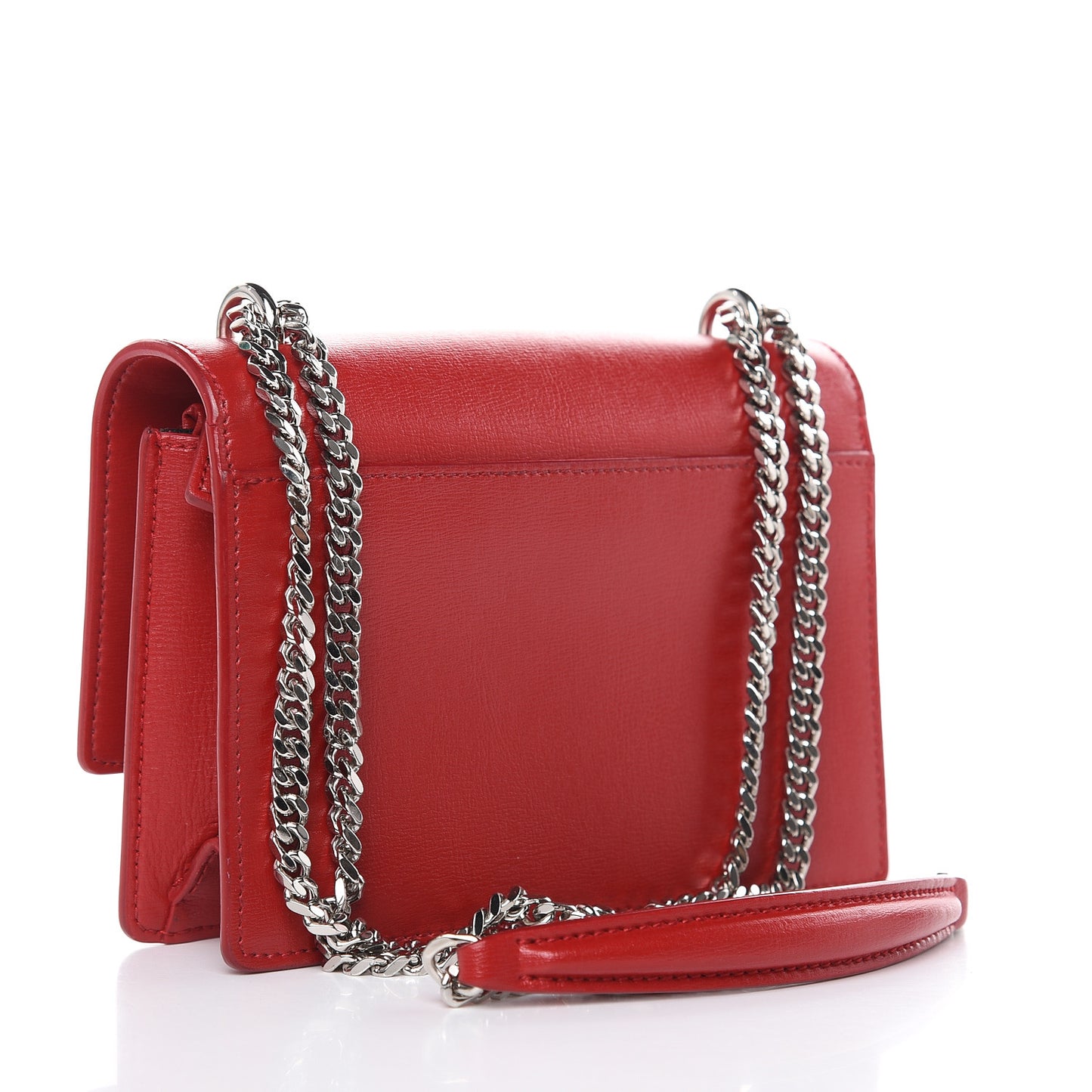 Calfskin Monogram Sunset Chain Wallet Red