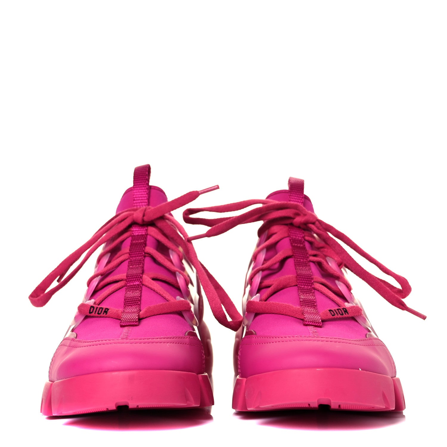 Christian Dior Neoprene Rubber Womens D-Connect Sneakers 39.5 Fuchsia 2 of 9