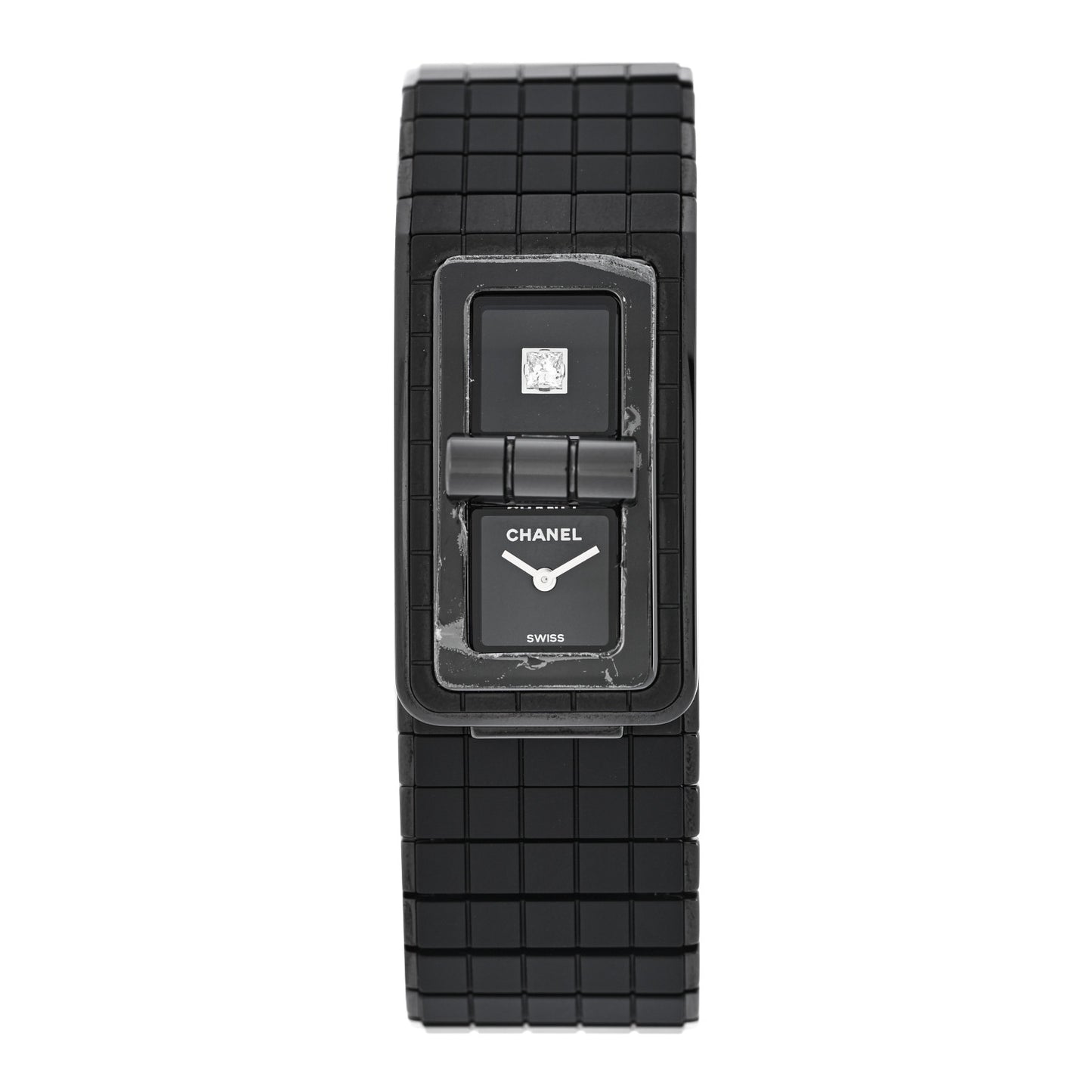 Black Stainless Steel Diamond 21mm Code Coco Limited Edition Quartz Watch Black