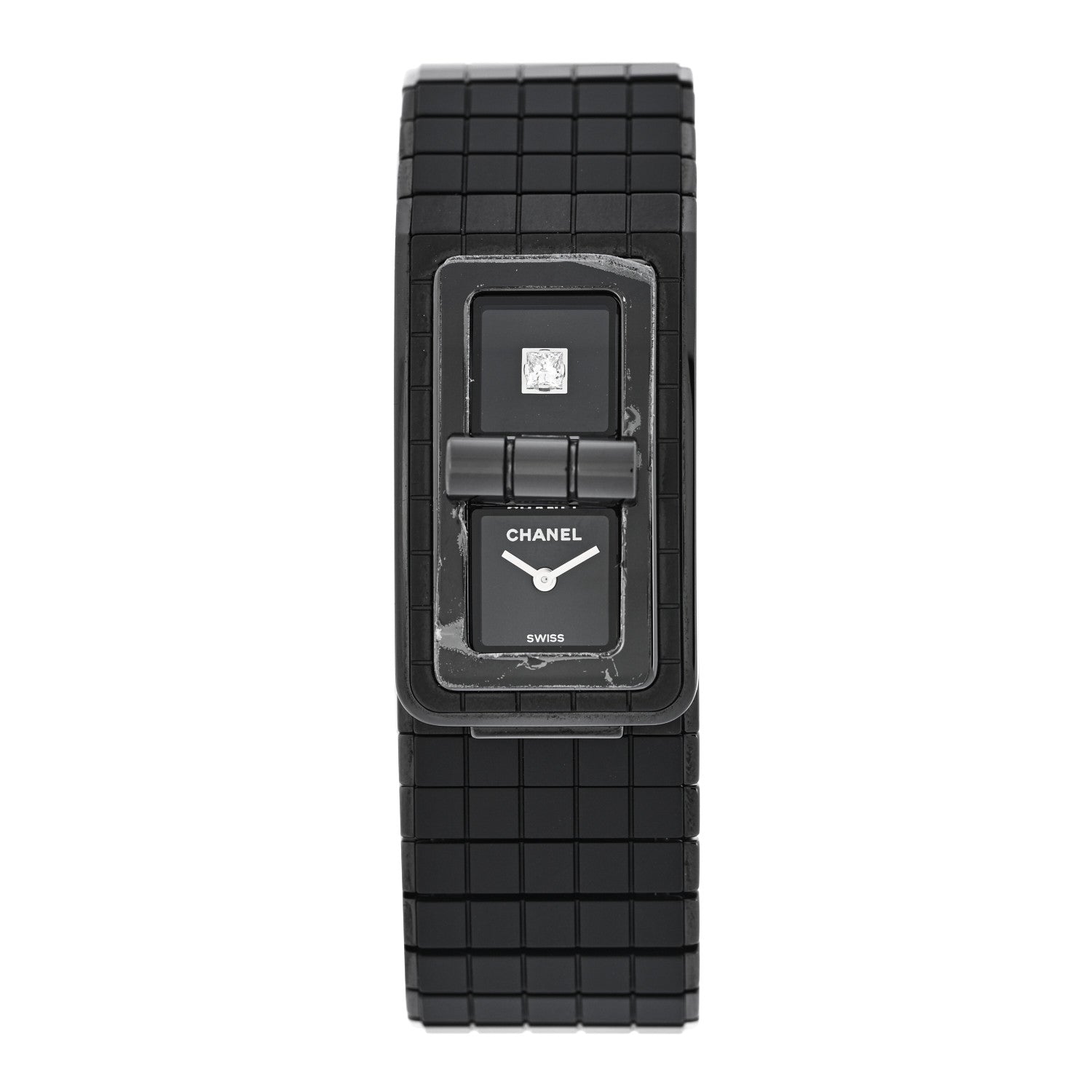 Chanel Black Stainless Steel Diamond 21mm Code Coco Limited Edition Quartz Watch Black 1 of 5