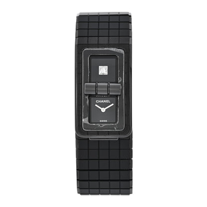 Chanel Black Stainless Steel Diamond 21mm Code Coco Limited Edition Quartz Watch Black 1 of 5