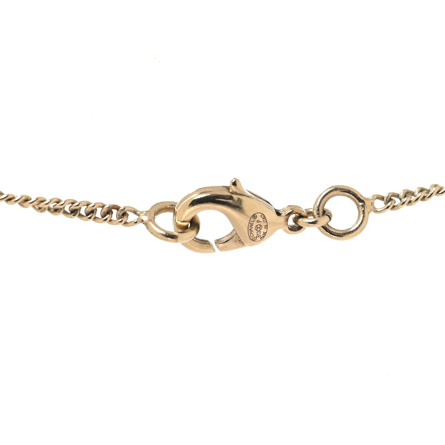 Chain No 5 CC Necklace Red Gold