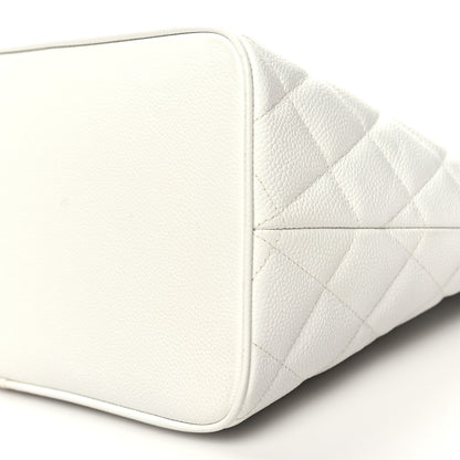 Chanel Caviar Quilted Medallion Tote White 10 of 11