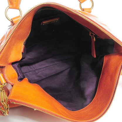 Miu Miu Vitello Lux Large Bow Bag Papaya 5 of 7
