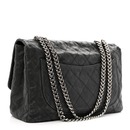 Chanel Washed Caviar Quilted 2.55 Reissue 227 Bijoux Chain Flap Black 3 of 11