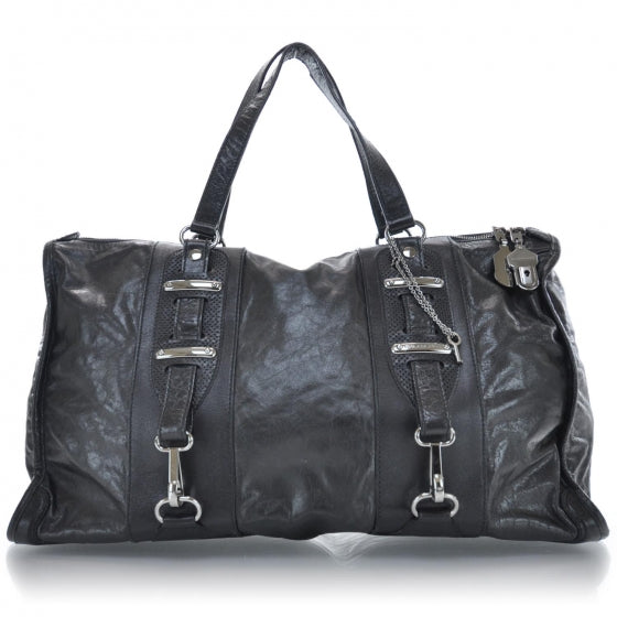 Balenciaga Chevre Perforated Hook Tote Black 1 of 9