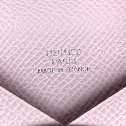 Hermes Epsom Calvi Card Case Mauve Pale 6 of 8