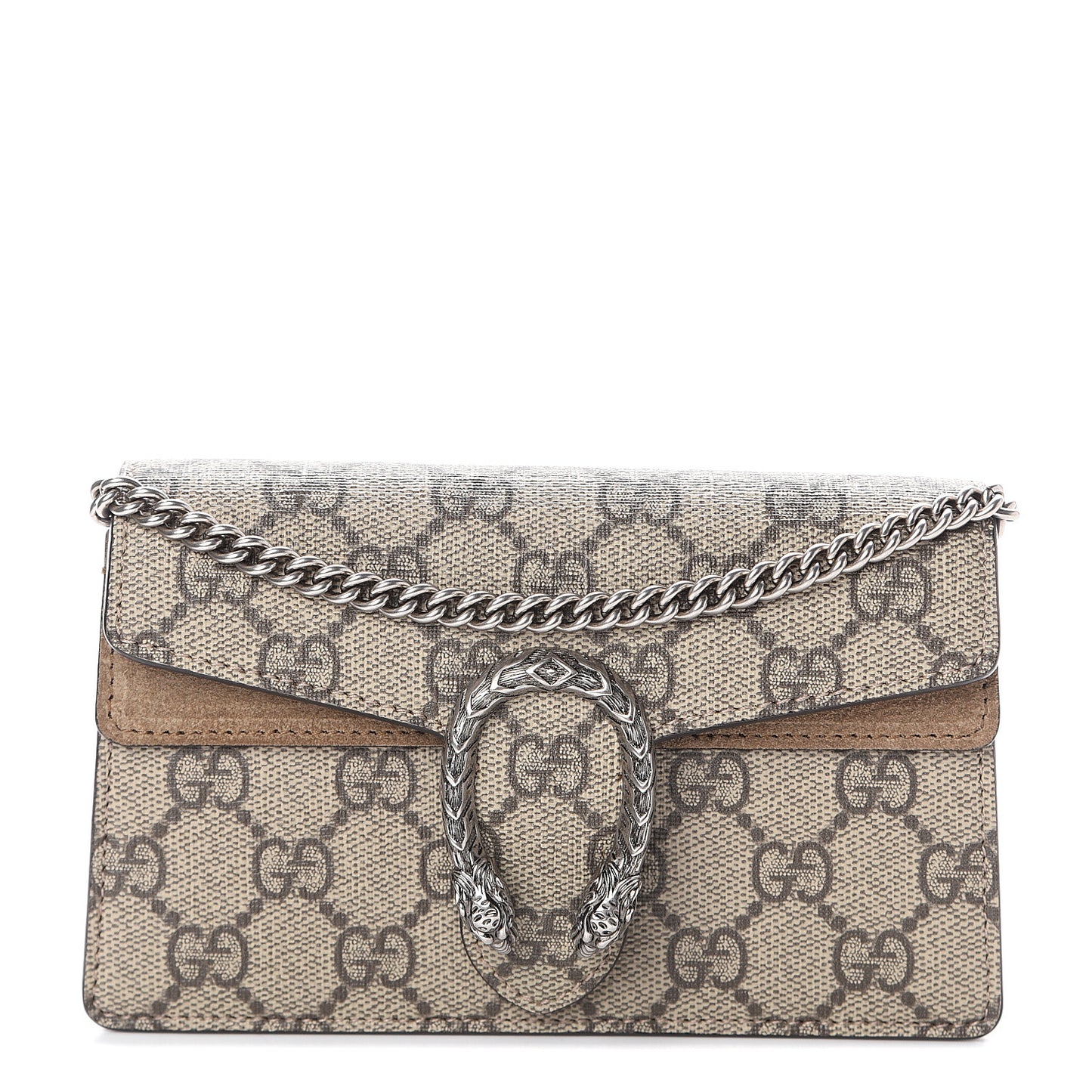 GG Supreme Monogram Super Mini Dionysus Shoulder Bag Taupe