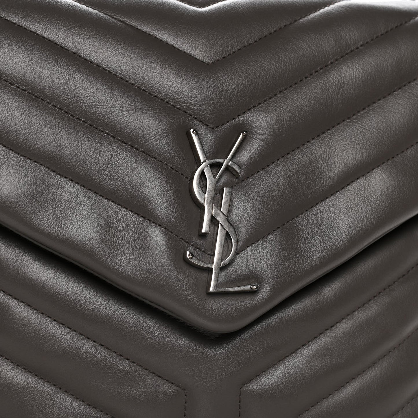 Calfskin Y Quilted Monogram Medium Loulou Chain Satchel Earth