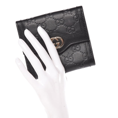 Gucci Guccissima Sukey French Flap Wallet Black 2 of 11