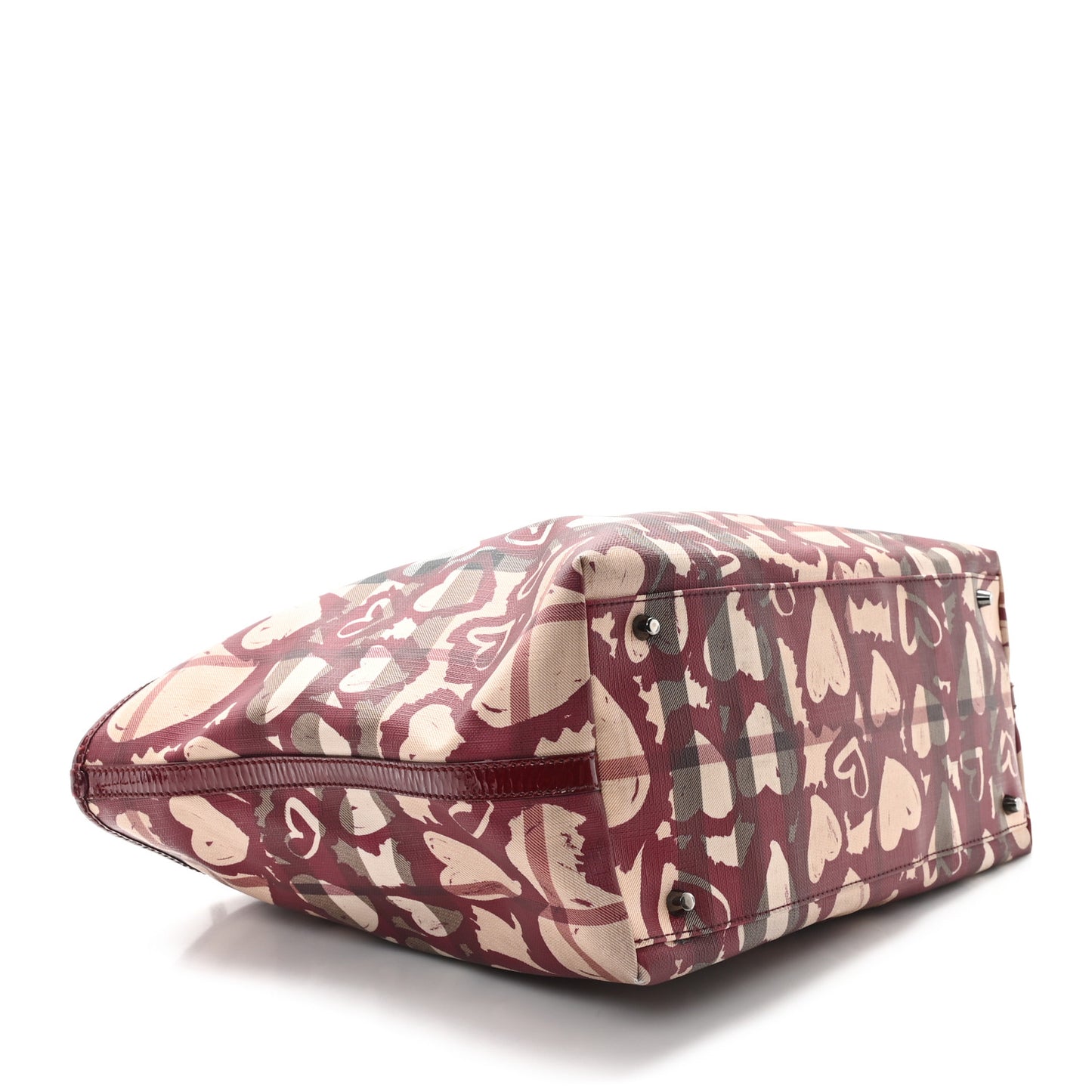 Nova Check Heart Tote Red
