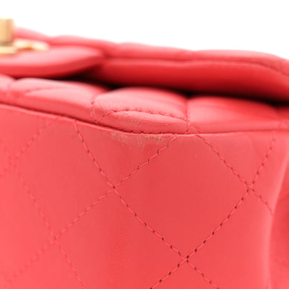 Chanel Lambskin Quilted Mini Rectangular Flap Red 11 of 13