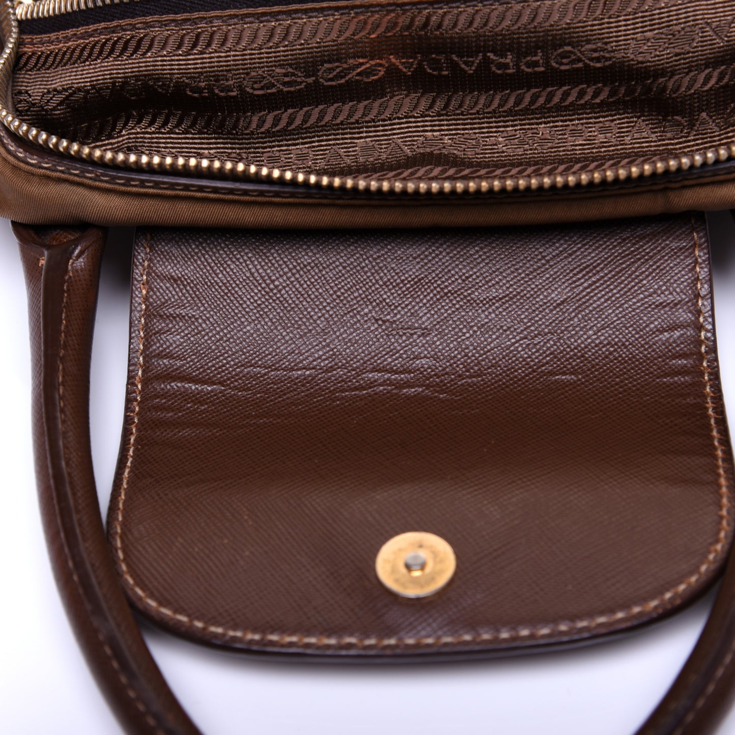 Saffiano Tessuto Nylon Tote Corinto