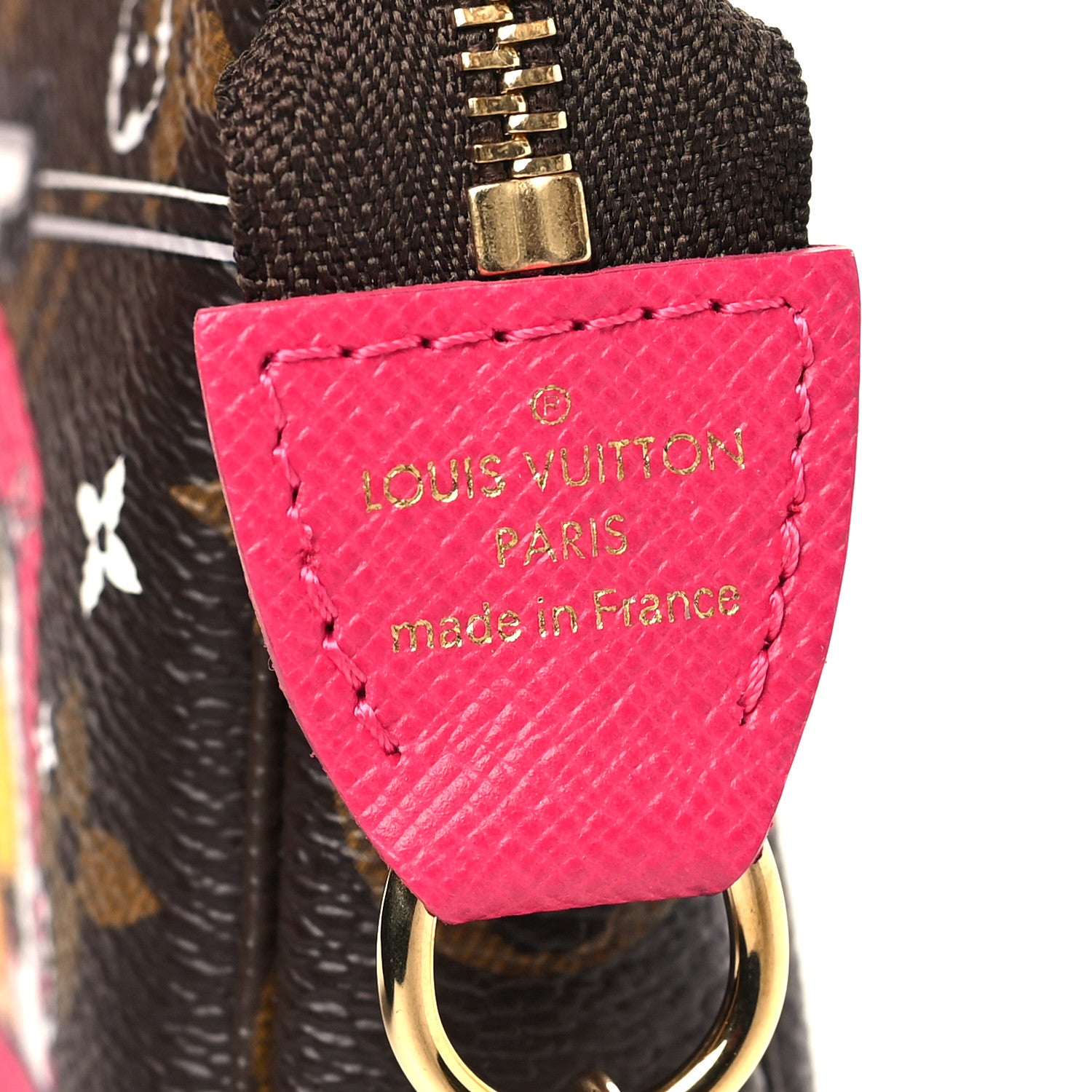 Louis Vuitton Monogram 2019 Christmas Animation Mini Courchevel Pochette Accessories Fuchsia 6 of 6