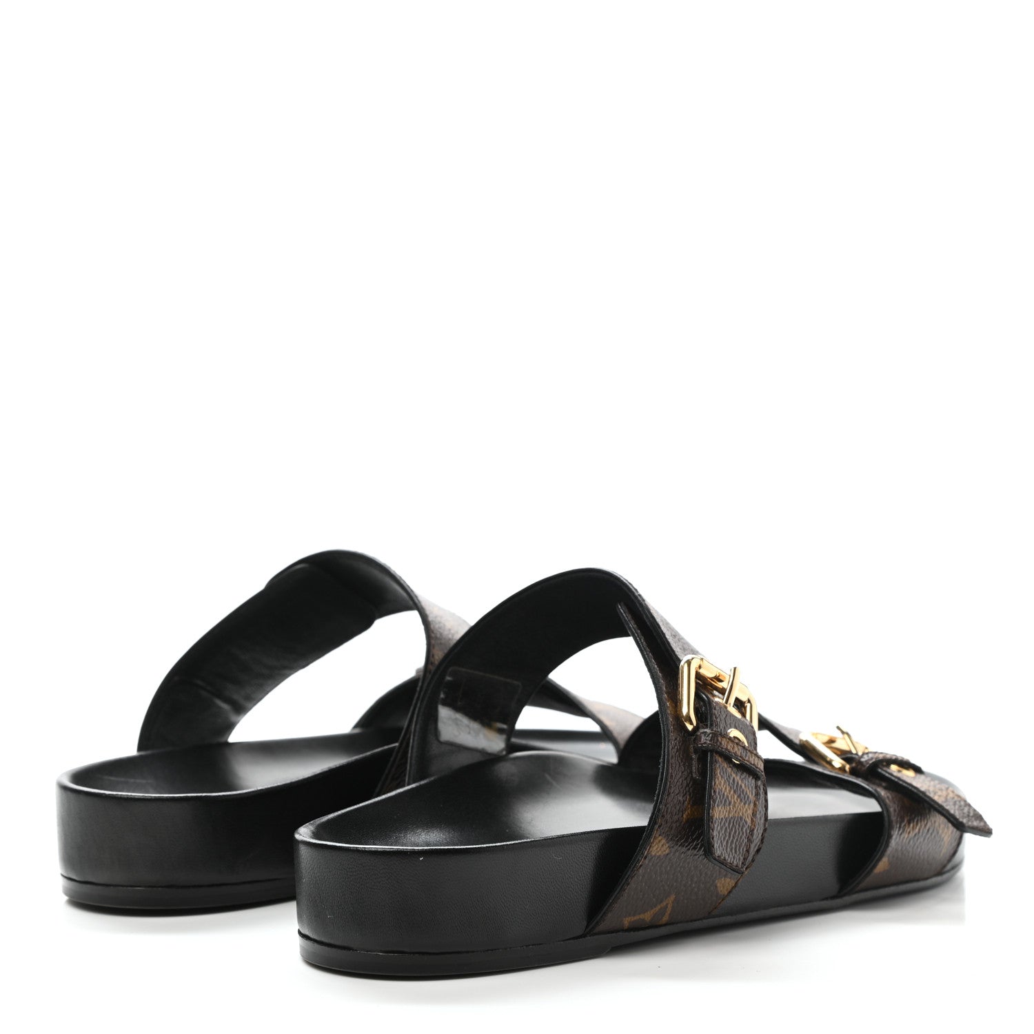Louis Vuitton Monogram Bom Dia Mule Sandals 39.5 Black 4 of 8