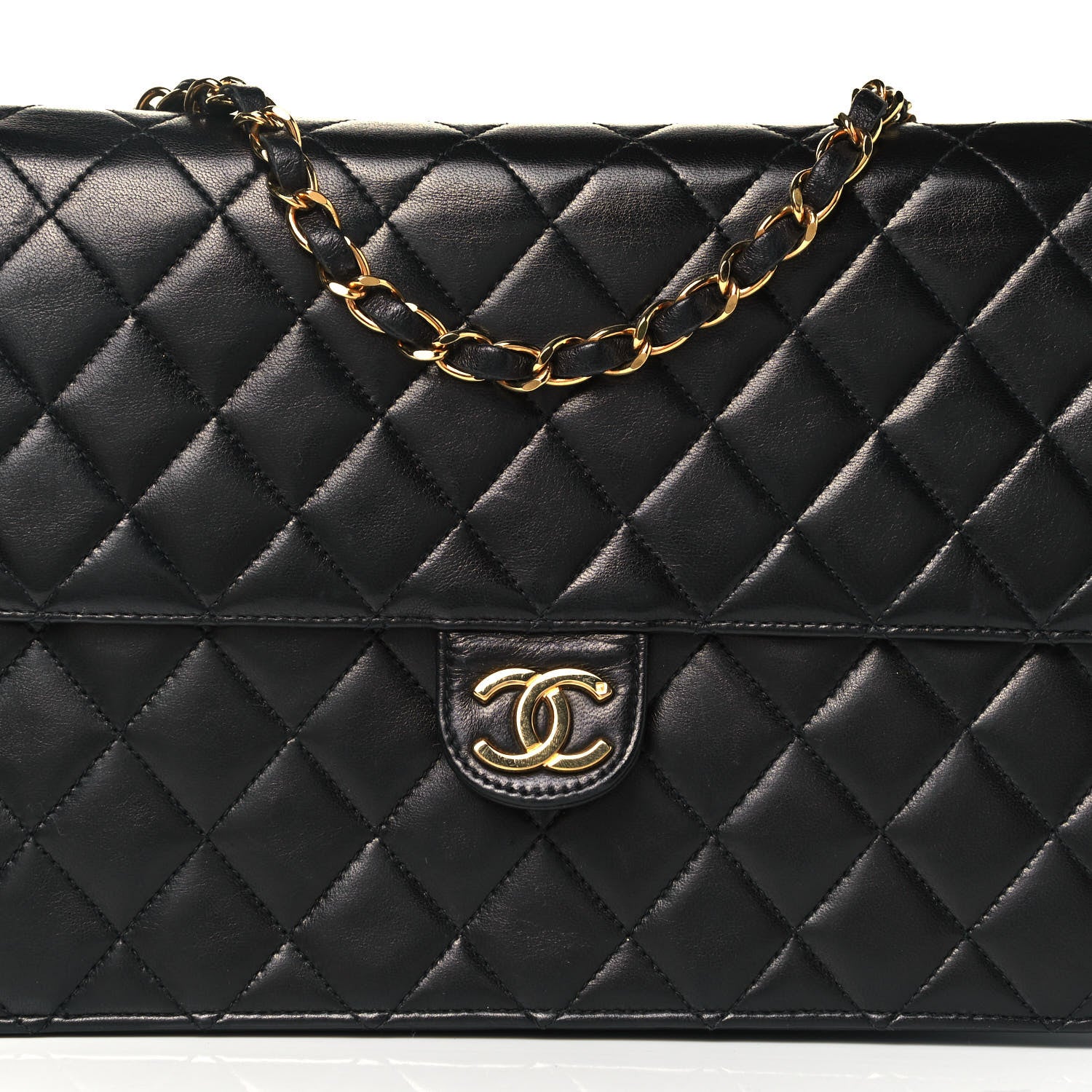 Chanel Lambskin Quilted Medium Single Flap Black 7 of 11