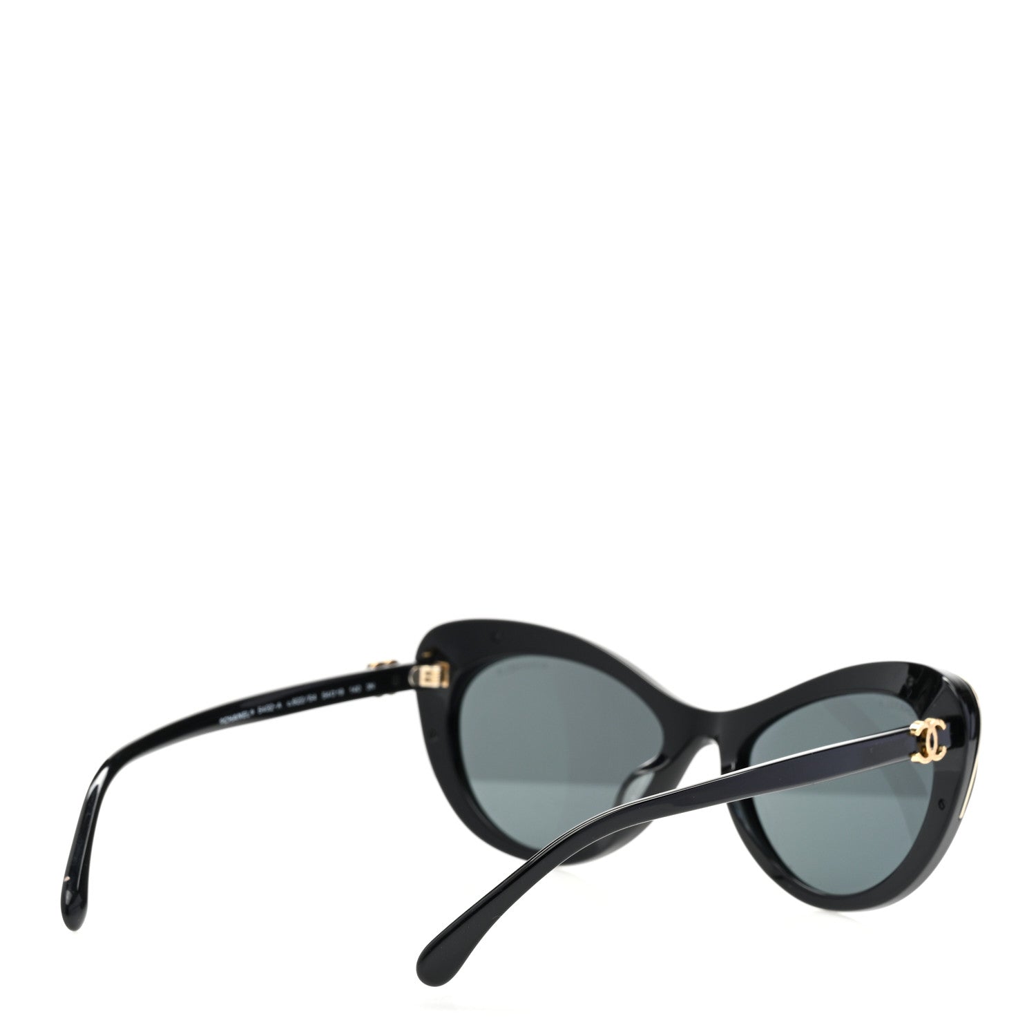 Chanel Acetate Cat Eye CC Sunglasses 5432-A Black 4 of 8