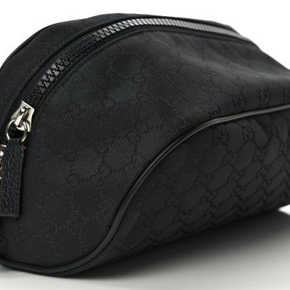 Gucci Nylon Monogram Fanny Pack Belt Bag Black 8 of 9