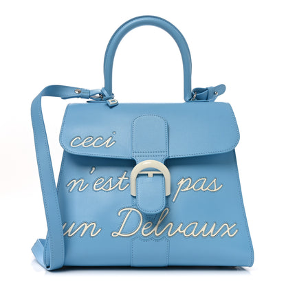 Delvaux Box Calfskin MM L'Humour Brillant Satchel Ciel 1 of 9