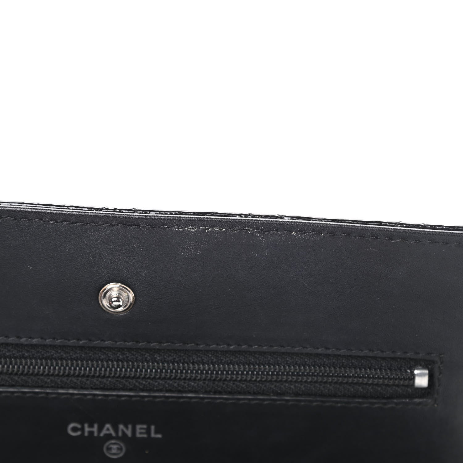 Chanel Patent Quilted Brilliant Wallet On Chain WOC Black 14 of 16