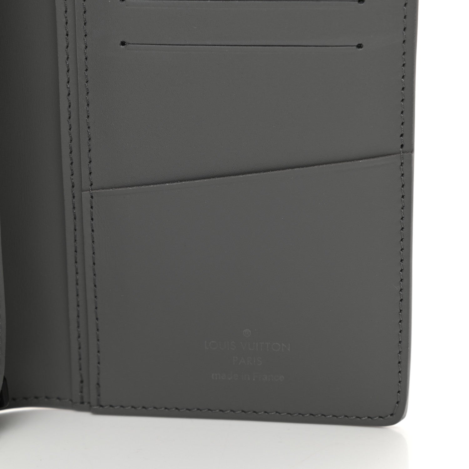 Louis Vuitton Calfskin Monogram Shadow Brazza Wallet Anthracite Gray 6 of 6