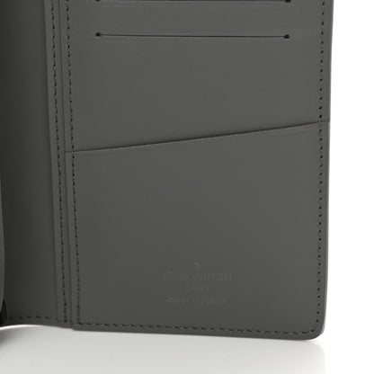 Louis Vuitton Calfskin Monogram Shadow Brazza Wallet Anthracite Gray 6 of 6