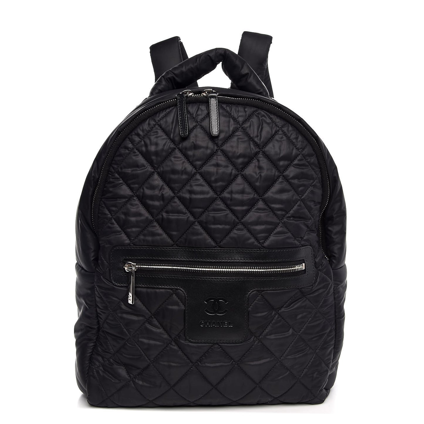 Nylon Quilted Coco Cocoon Backpack Black
