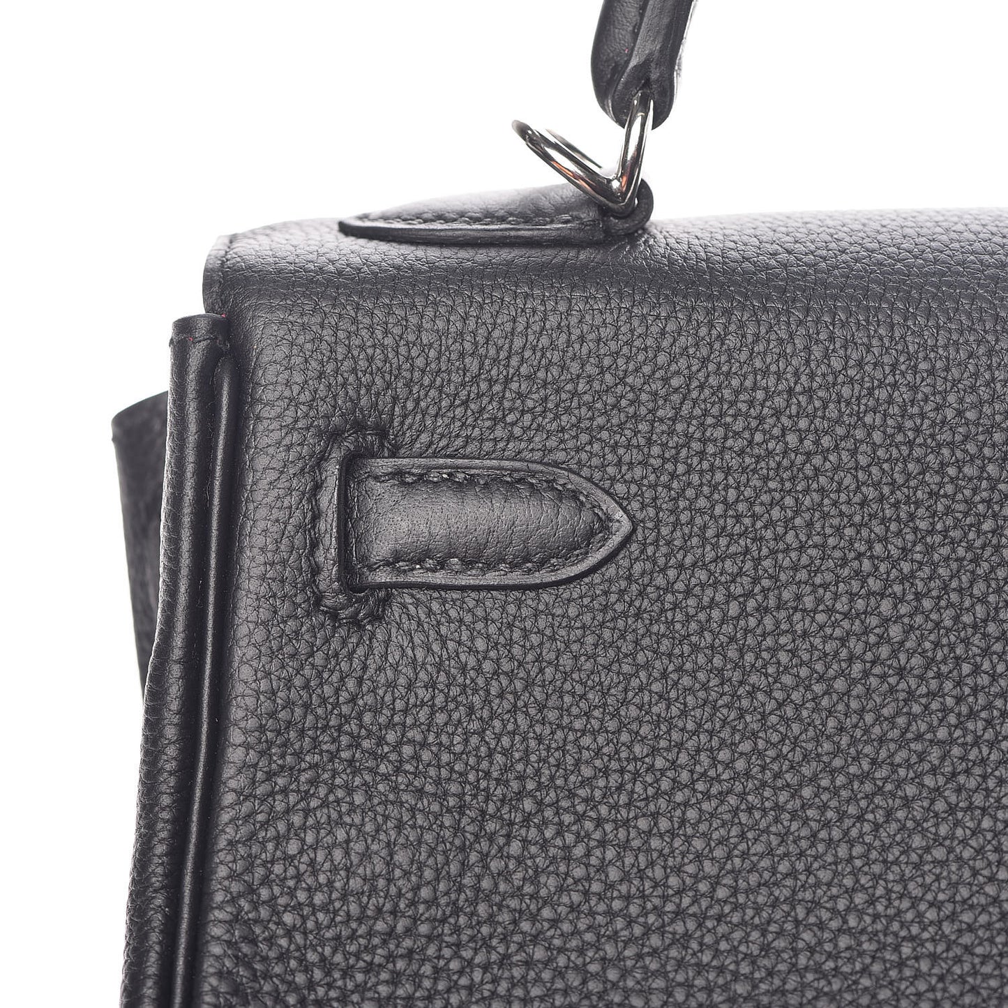 Togo Horseshoe Kelly Retourne 25 Black Magnolia