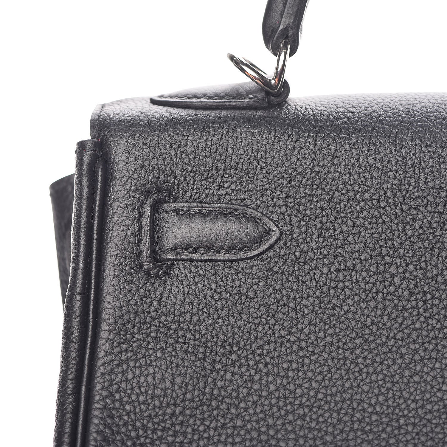 Hermes Togo Horseshoe Kelly Retourne 25 Black Magnolia 23 of 41