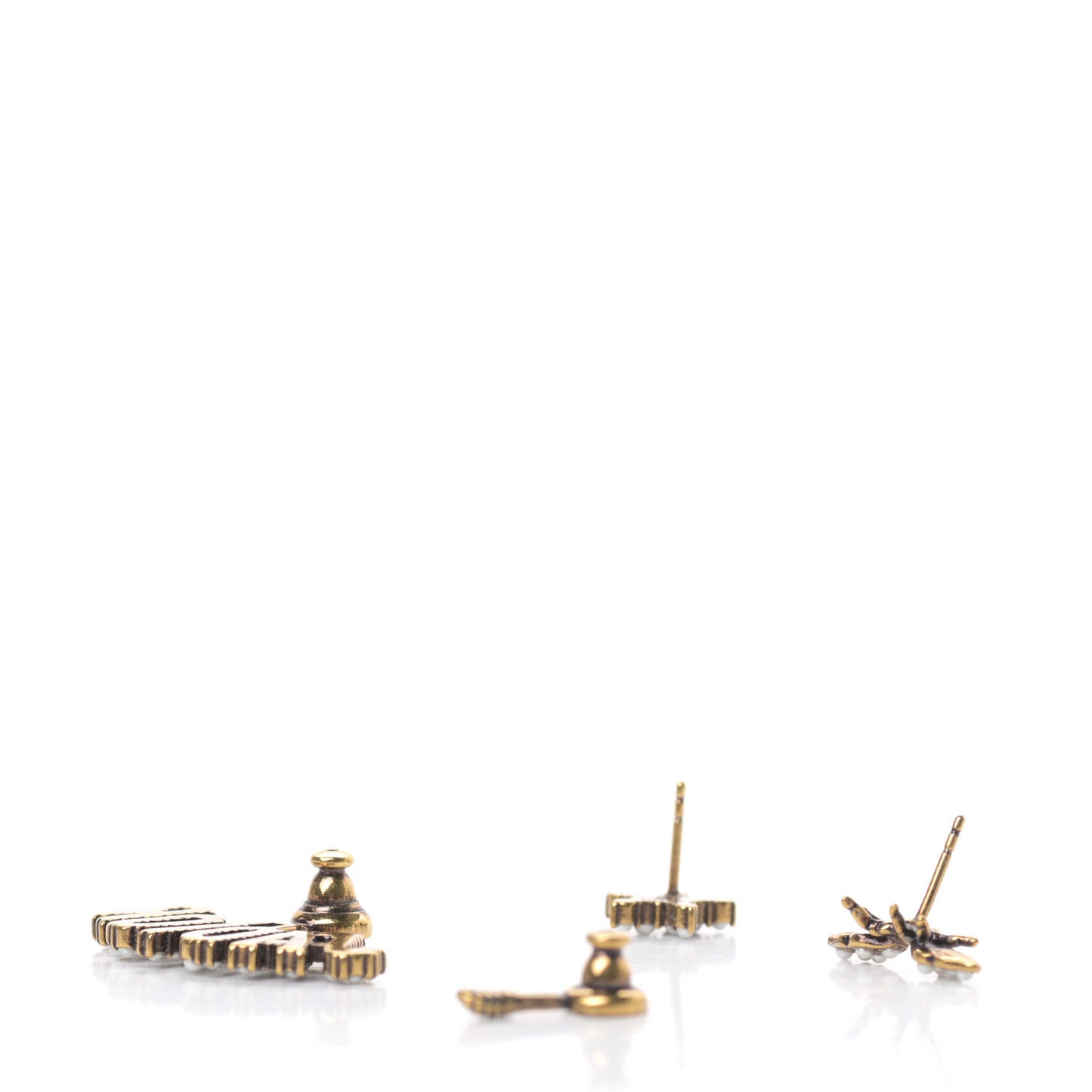 Metal Pearl J'adior Earrings Gold