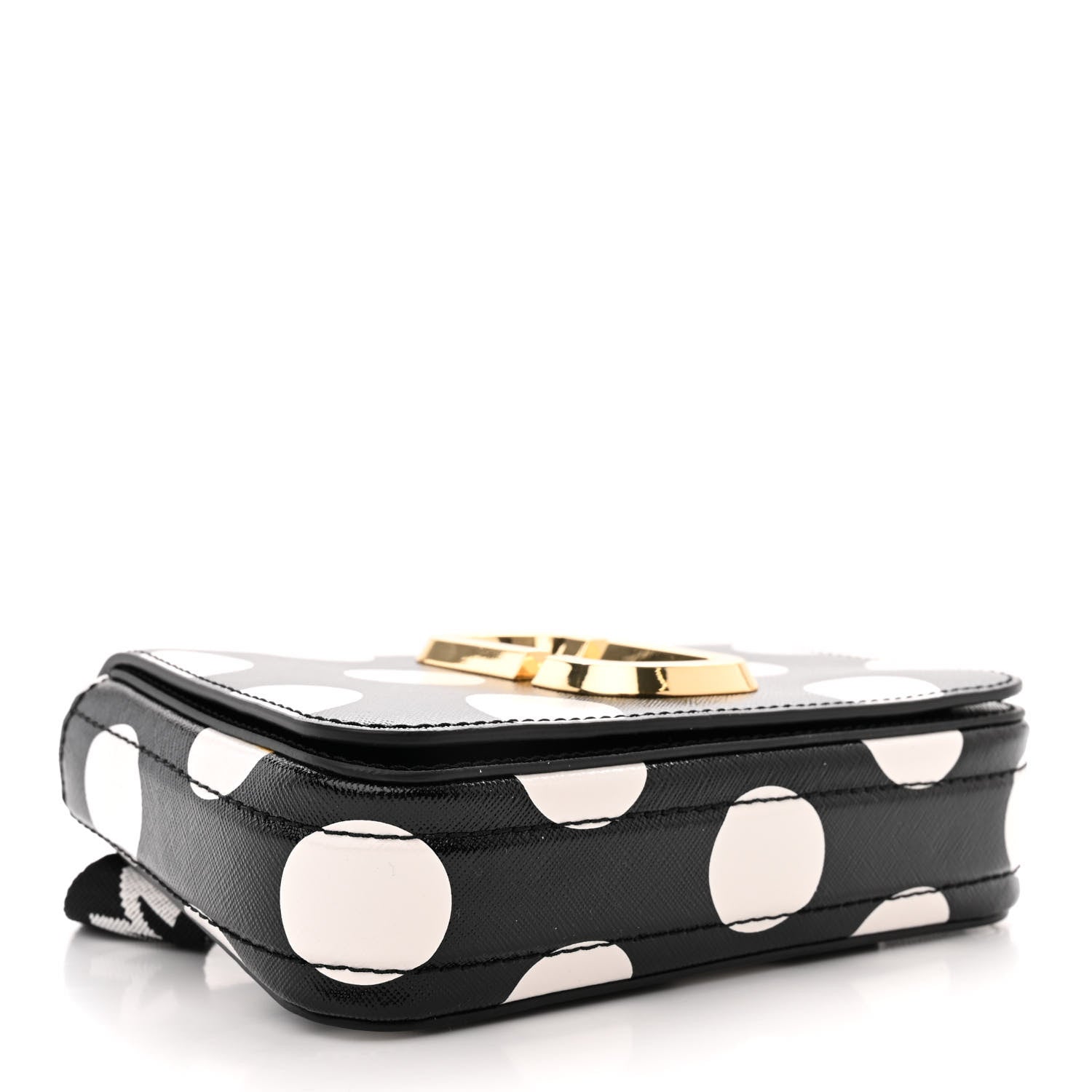 Marc Jacobs Saffiano The Dot Hip Shot Belt Bag Black White 4 of 11