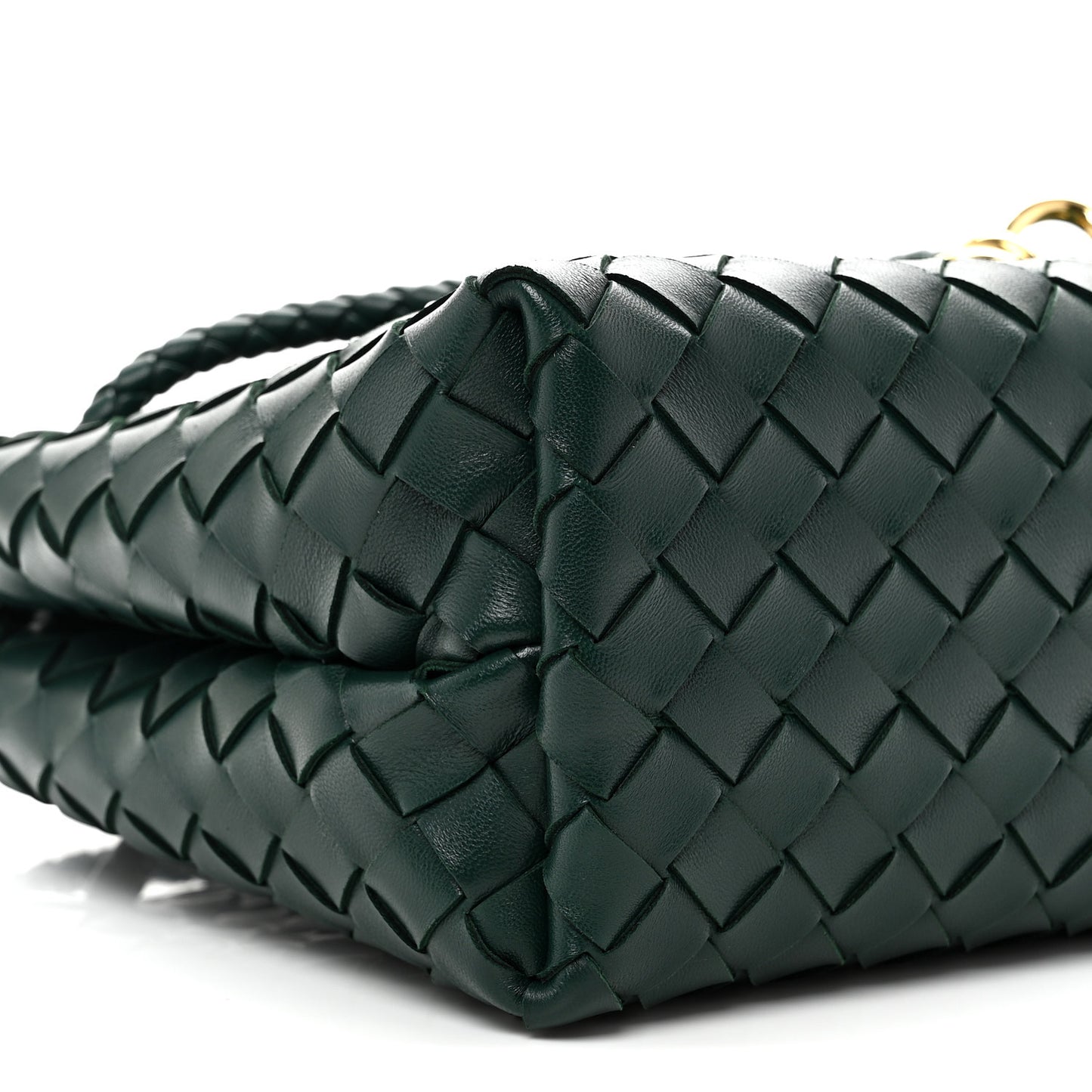 Nappa Intrecciato Small Andiamo Shoulder Bag Emerald Green