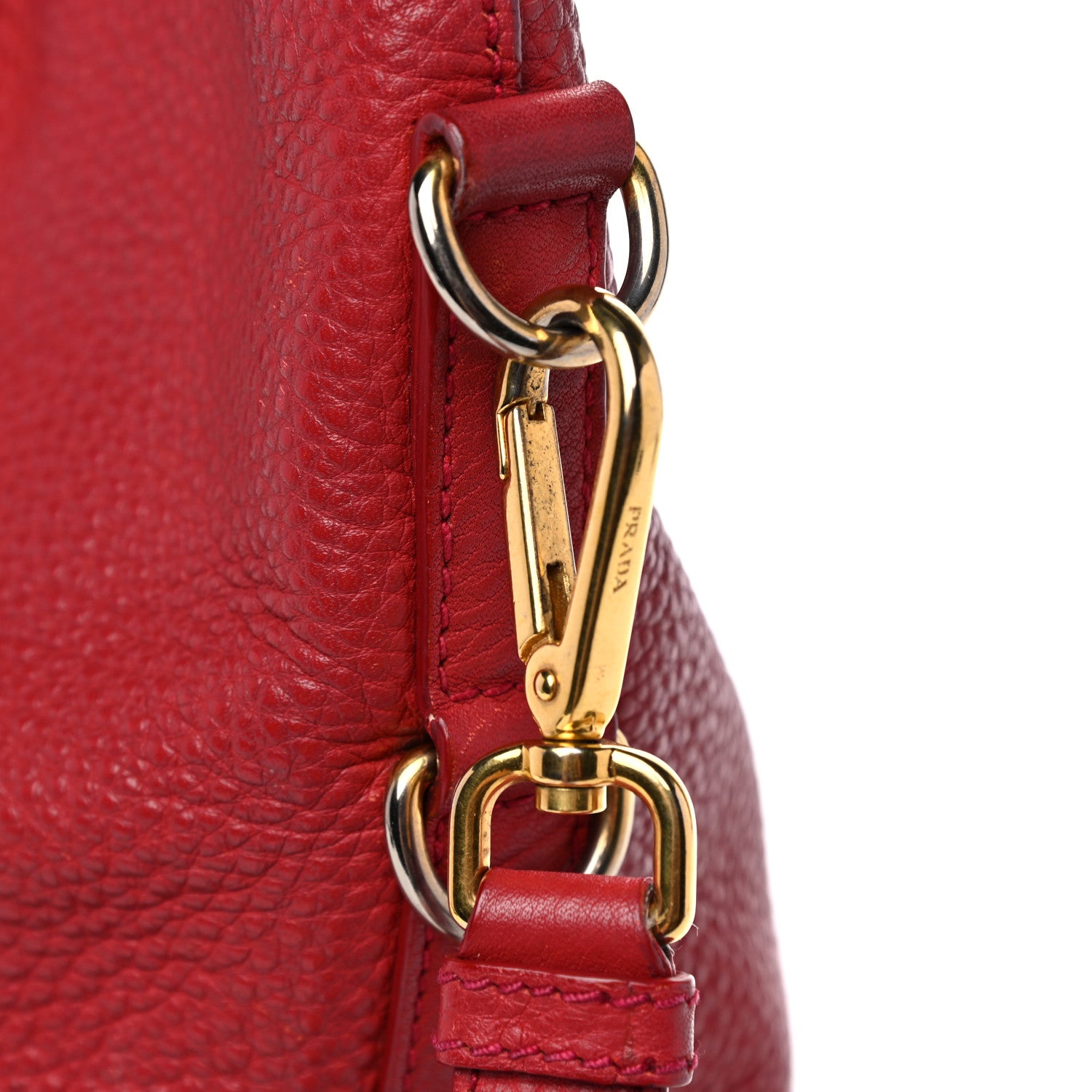Prada Vitello Daino Tote Rosso 37 of 41