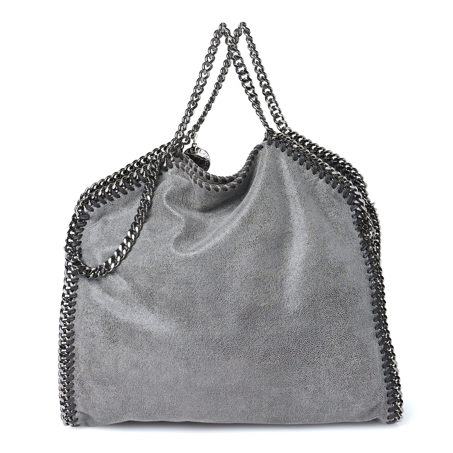 Shaggy Deer Falabella Fold Over Tote Light Grey
