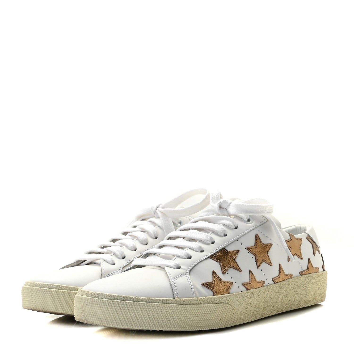 Saint Laurent Nappa Star Court Sneakers 36.5 Off White 3 of 11