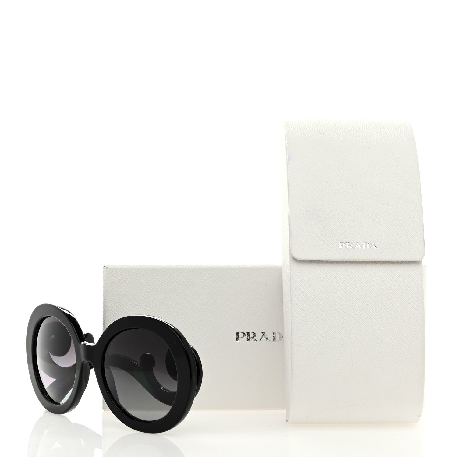 Prada Baroque Sunglasses SPR 27N Black 8 of 8
