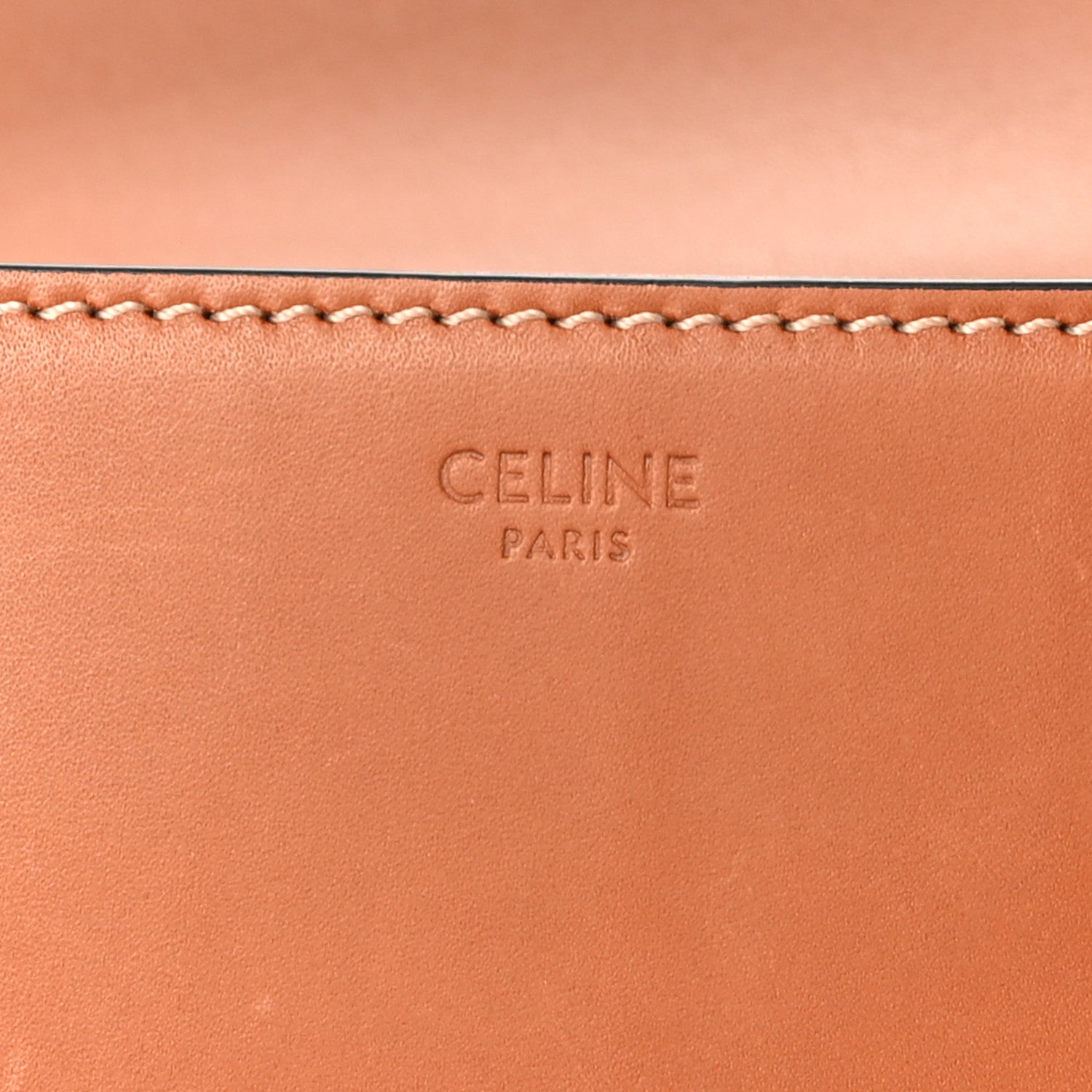 Celine Shiny Calfskin Teen Triomphe Tan 6 of 10