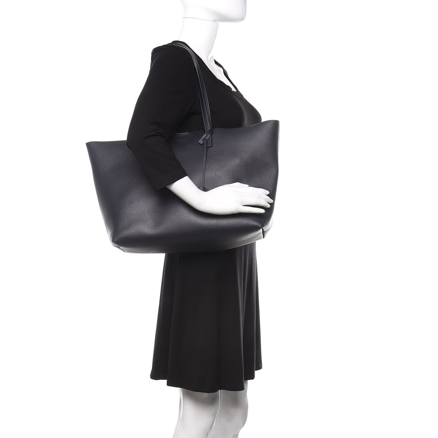 Calfskin Large Shopping Tote Deep Marine