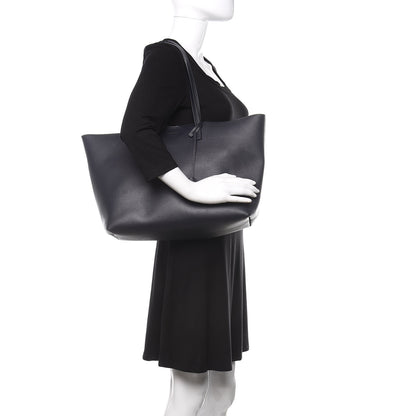 Saint Laurent Calfskin Large Shopping Tote Deep Marine 2 of 20