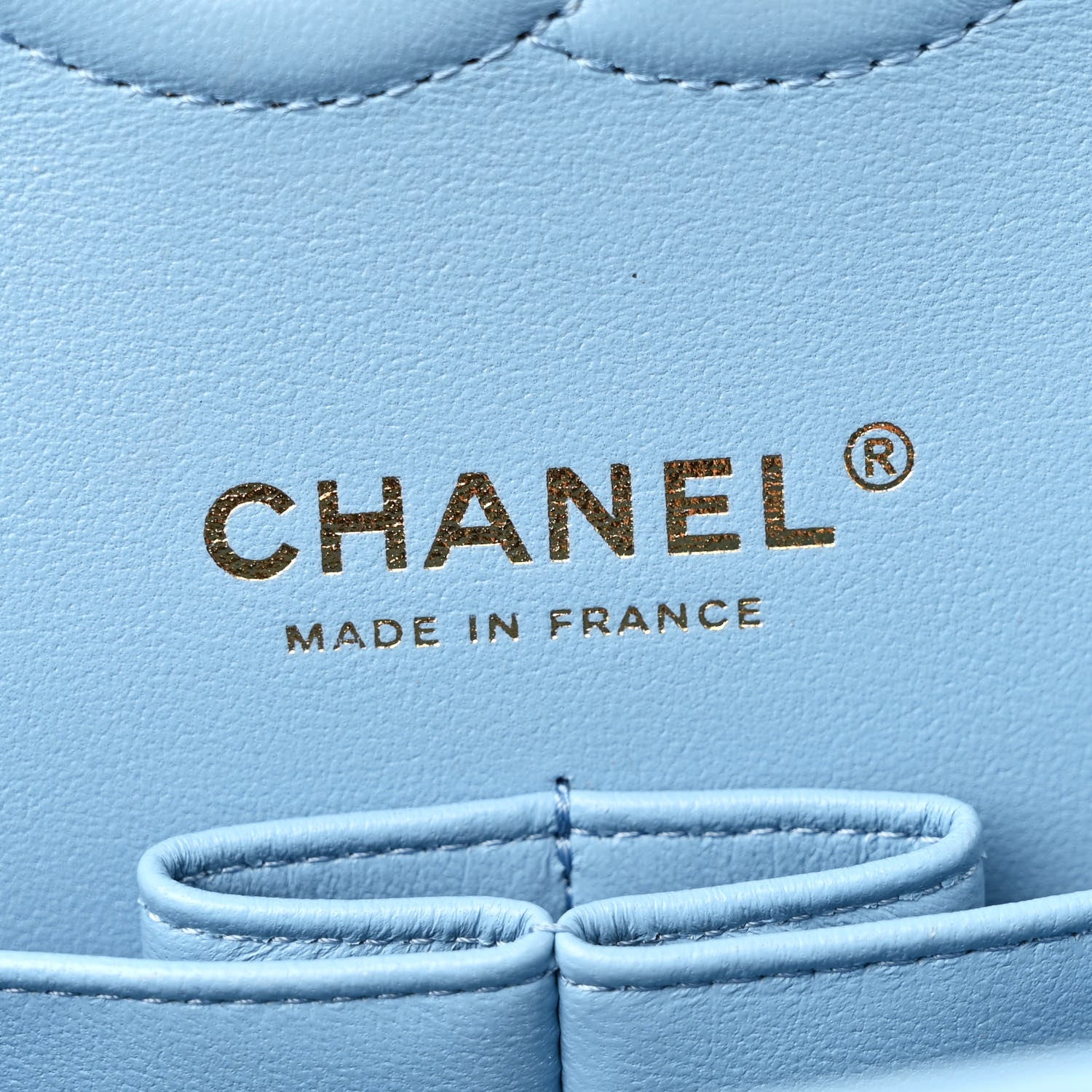 Chanel Caviar Quilted Medium Double Flap Light Blue 6 of 10