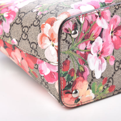 Gucci GG Supreme Monogram Blooms Mini Zip Top Tote Beige Multicolor Dry Rose 8 of 9