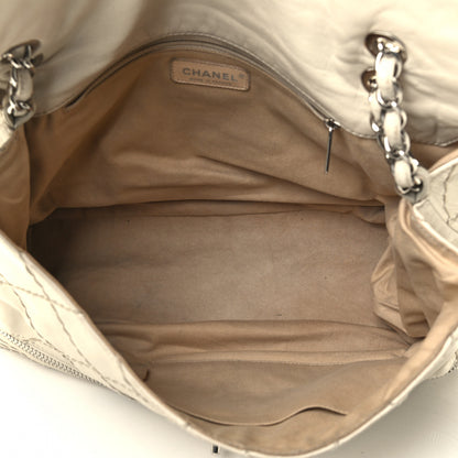 Chanel Calfskin Stitched Large Expandable Flap Bag White 4 of 4