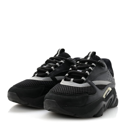 Christian Dior Technical Mesh Calfskin Mens B22 Sneakers 40 Black 4 of 9