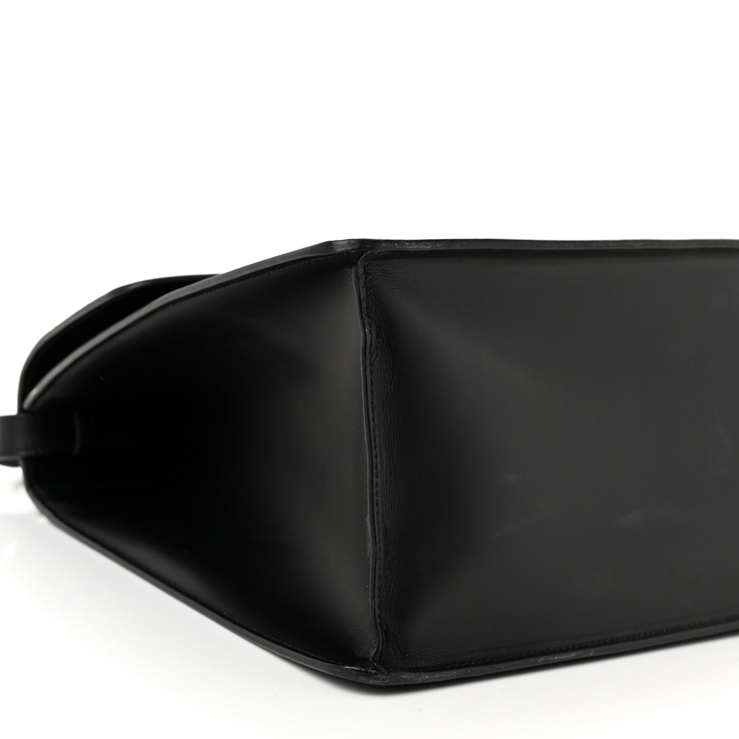 Calfskin Maxi Sylvie Top Handle Bag Black