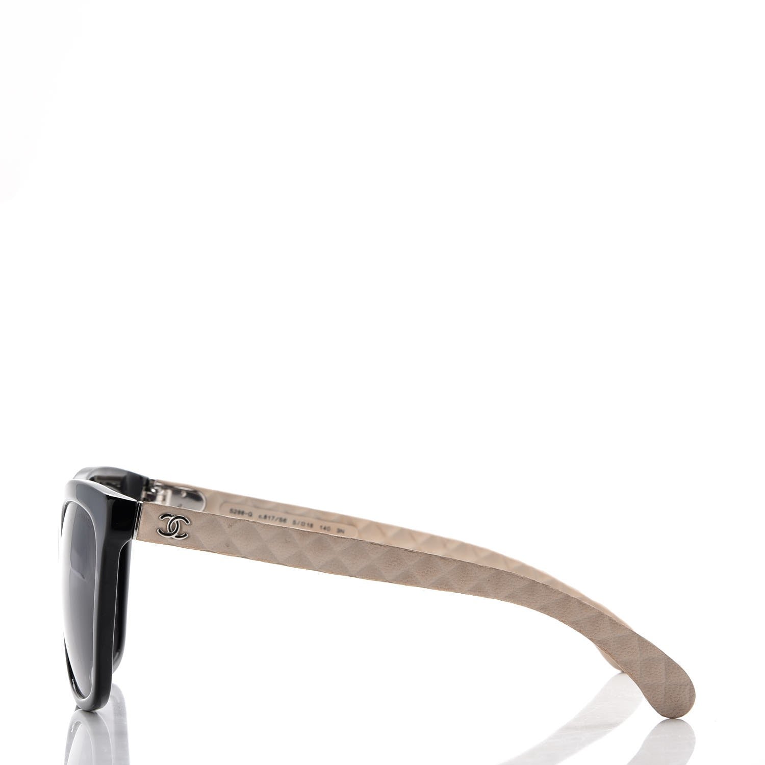 Chanel Quilted CC Sunglasses 5288-Q Black Tan 2 of 8