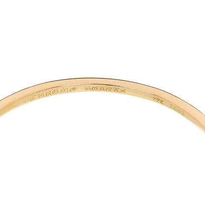 Chrome Hearts 22K Yellow Gold Diamond True Love Bangle Bracelet 4 of 4