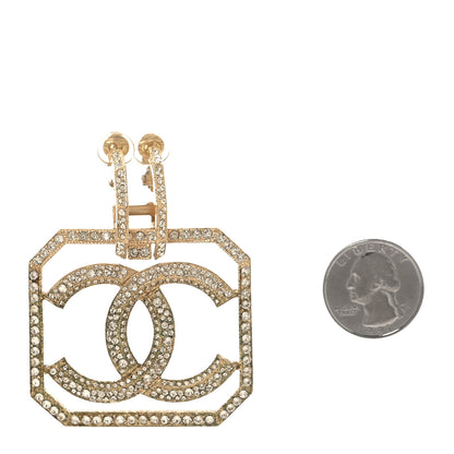 Chanel Crystal CC Single Clip On Earring Gold 2 of 5