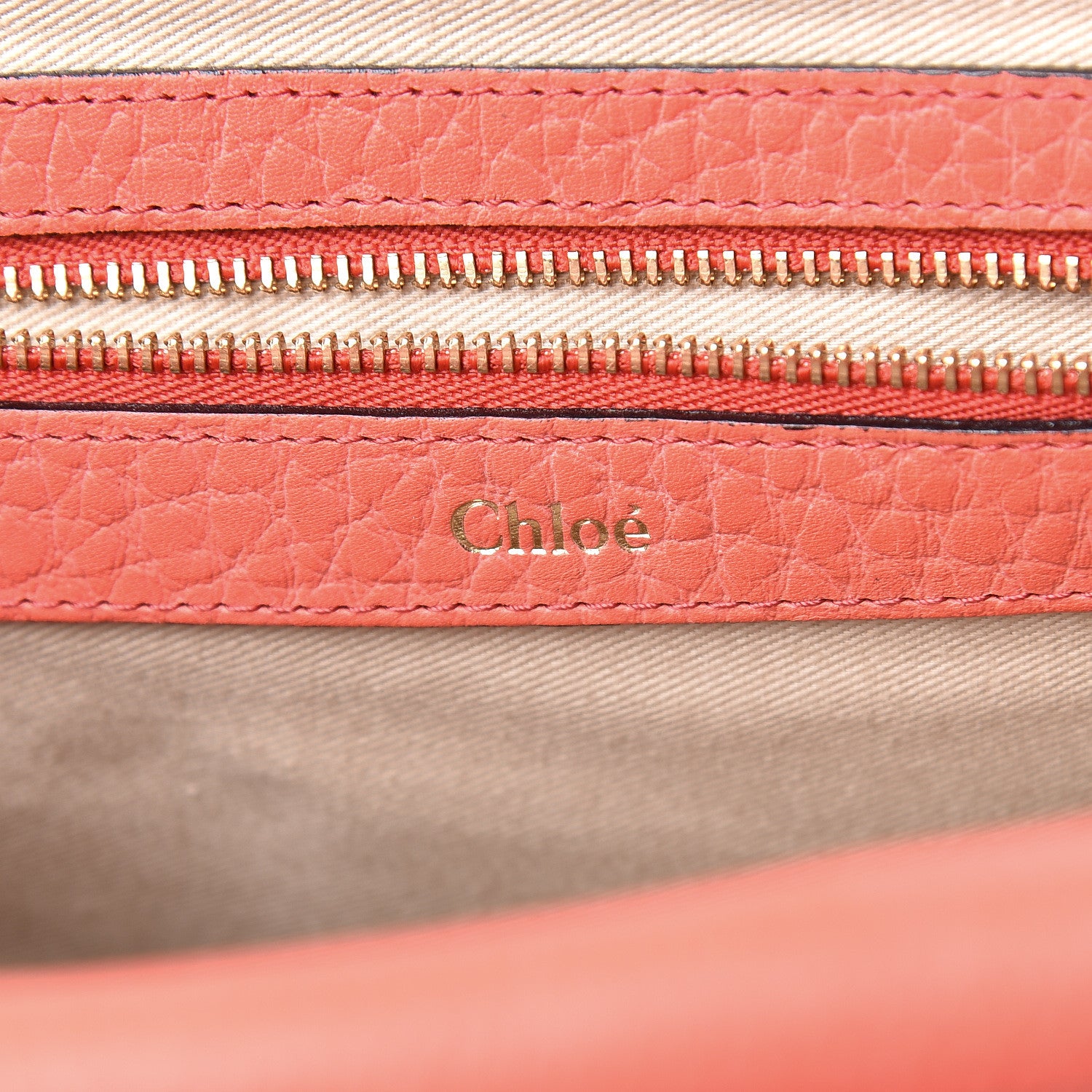 Chloe Grained Calfskin Medium Sally Flap Bag Cyclamen Lipstick 7 of 16
