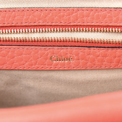 Chloe Grained Calfskin Medium Sally Flap Bag Cyclamen Lipstick 7 of 16